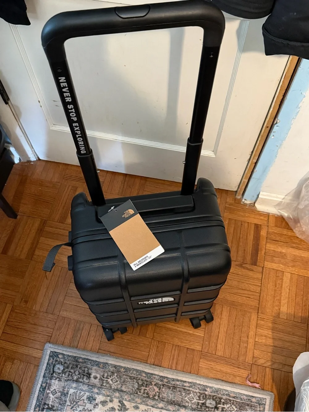 The North Face Black Grid-Panel Carry-On Spinner